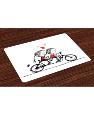 Ambesonne Bicycle Place Mats Set of 4