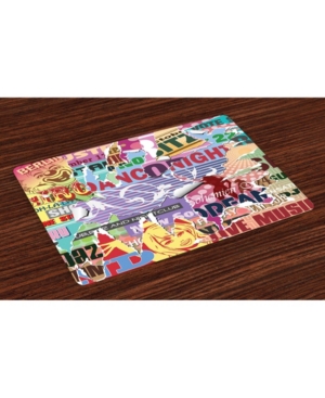 Ambesonne Grunge Place Mats Set of 4