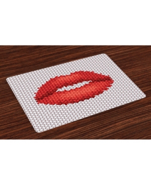 Ambesonne Feminine Place Mats Set of 4