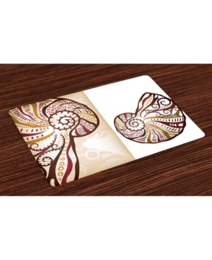 Ambesonne Seashells Place Mats Set of 4