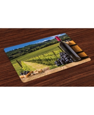 Ambesonne Winery Place Mats Set of 4