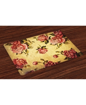 Ambesonne Rose Place Mats Set of 4