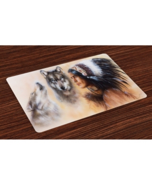 Ambesonne Colorful Place Mats Set of 4