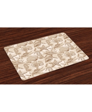 Ambesonne Beige Place Mats Set of 4