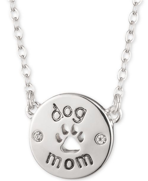 Pet Friends Jewelry SilverTone Dog Mom Pendant Necklace, 16" + 3" extender & Reviews