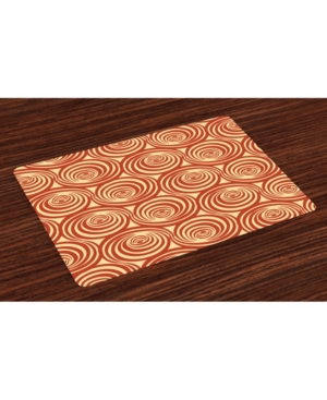 Ambesonne Retro Place Mats Set of 4