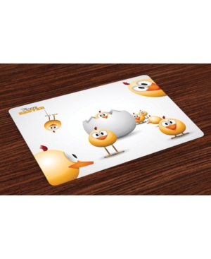 Ambesonne Easter Place Mats Set of 4