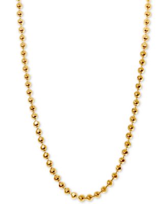 Alex Woo Beaded Ball Chain Necklaces in 14k Gold - Macy's