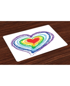 Ambesonne Doodle Place Mats Set of 4
