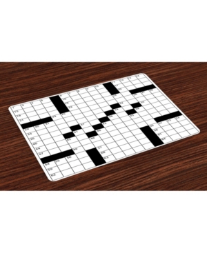 Ambesonne Word Search Puzzle Place Mats Set of 4