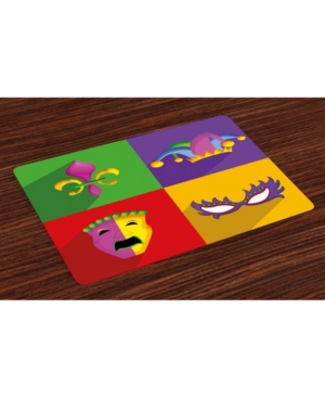 Ambesonne Mardi Gras Place Mats Set of 4