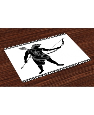 Ambesonne Retro Place Mats Set of 4