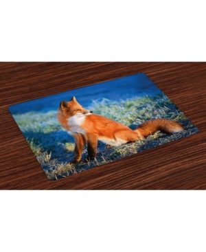 Ambesonne Fox Place Mats Set of 4