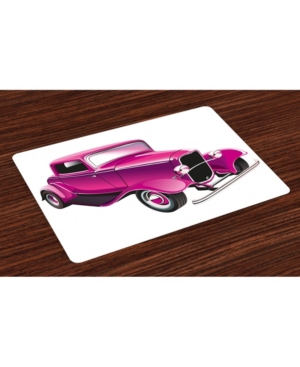 Ambesonne Hot Pink Place Mats Set of 4