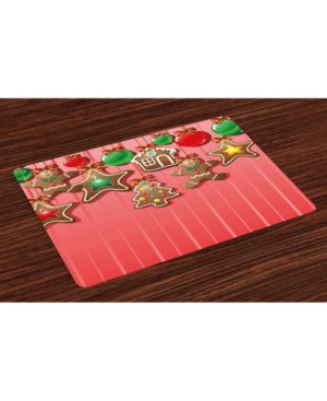 Ambesonne Gingerbread Man Place Mats Set of 4