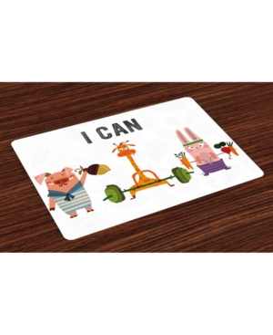 Ambesonne Fitness Place Mats Set of 4