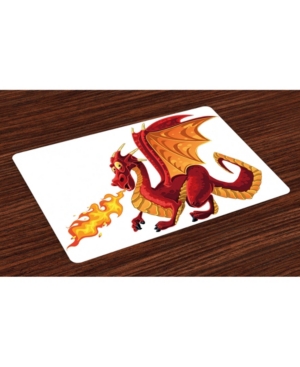 Ambesonne Dragon Place Mats Set of 4