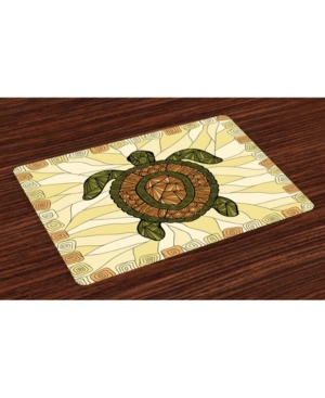 Ambesonne Turtle Place Mats Set of 4