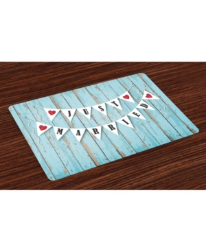 Ambesonne Wedding Place Mats Set of 4