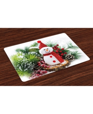 Ambesonne Christmas Place Mats Set of 4
