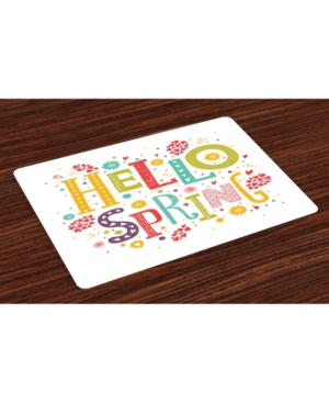 Ambesonne Hello Place Mats Set of 4