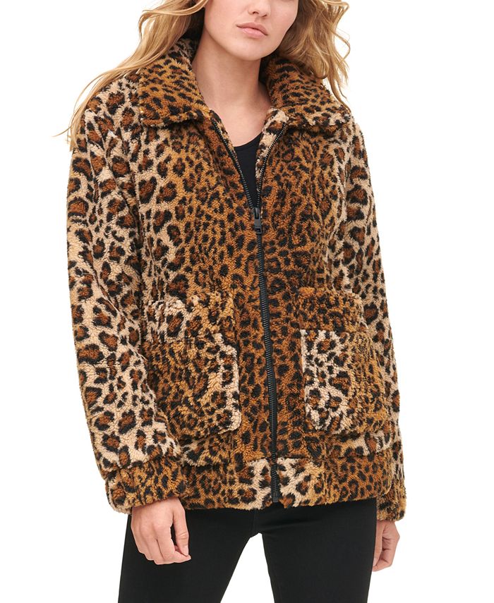 Levi's Women's Leopard Print Sherpa Jacket - Macy's