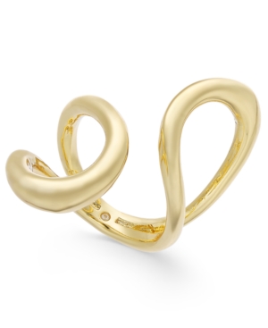 image of Alfani Gold-Tone Sculptural Twisted Ring, Created for Macy-s