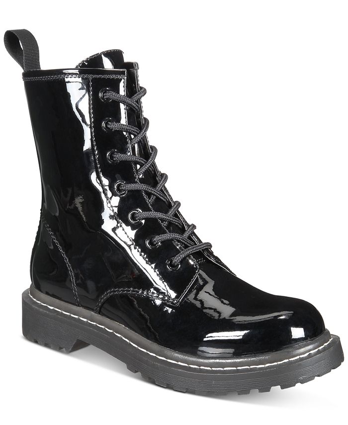 Wild Pair Ryyder Lace-Up Lug Sole Combat Booties, Created for Macy's ...