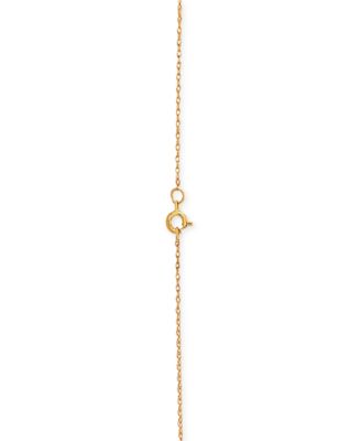 Swiss Blue Topaz (3/8 ct. t.w.) & White Topaz (1/6 ct. t.w.) Scatter Crescent Moon 18" Pendant Necklace in 14k Gold