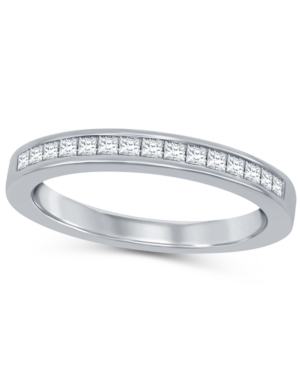 image of Princess Cut Diamond (1/3 ct. t.w.) Channel Band in 14K White Gold