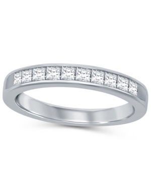 image of Princess Cut Diamond (1/2 ct. t.w.) Channel Band in 14K White Gold