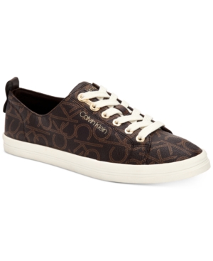Calvin Klein Women s Michaela Sneakers Women s Shoes In Espresso Logo ModeSens