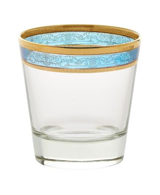 Melania Collection Multicolor Double Old Fashion Glasses, Set of 6 