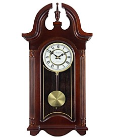 Clock Collection 26.5" Colonial Chiming Wall Clock with Roman Numerals