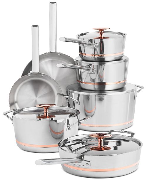 Hotel Collection 12Pc. Stainless Steel with Copper Core Cookware Set