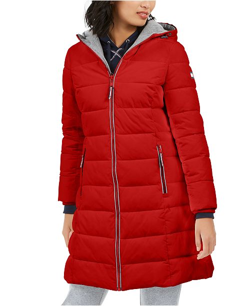 Tommy Hilfiger FrontZip Hooded Puffer Coat & Reviews Coats Women