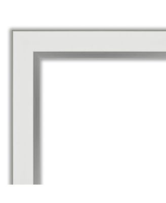 Eva Silver-tone Framed Bathroom Vanity Wall Mirror, 31.12" x 25.12"