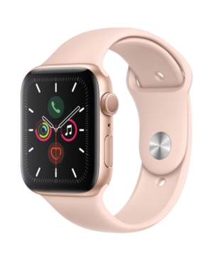 UPC 190199264076 product image for Apple Watch Series 5 Gps, 44mm Gold Aluminum Case with Pink Sand Sport Band | upcitemdb.com
