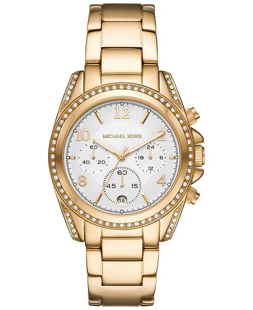 Michael Kors Women S Chronograph Blair Gold Tone Stainless