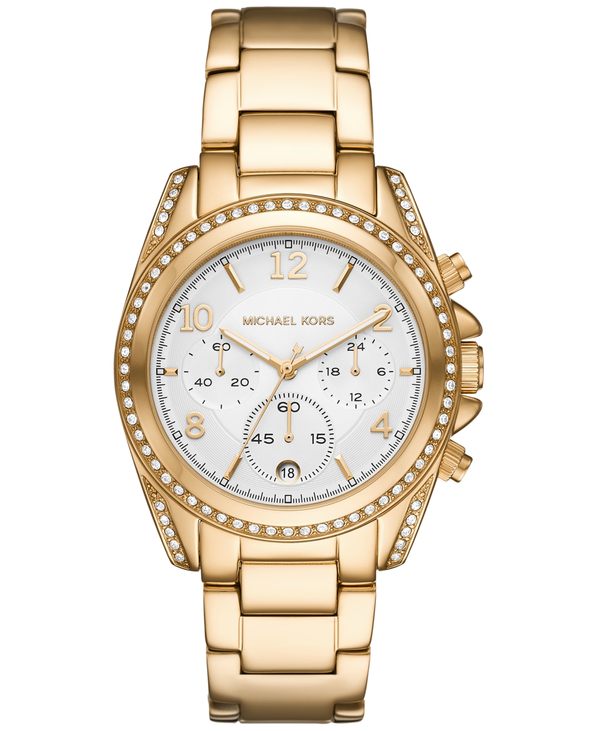 Michael Kors Women's Chronograph Blair Gold-tone Stainless Steel Bracelet Watch 39mm