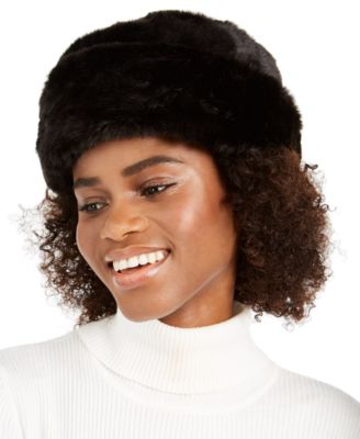 nine west faux fur cuff cloche