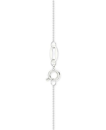 Macy's - Diamond Heart Cluster Pendant Necklace (1/2 ct. t.w.) in Sterling Silver, 16" + 2" extender