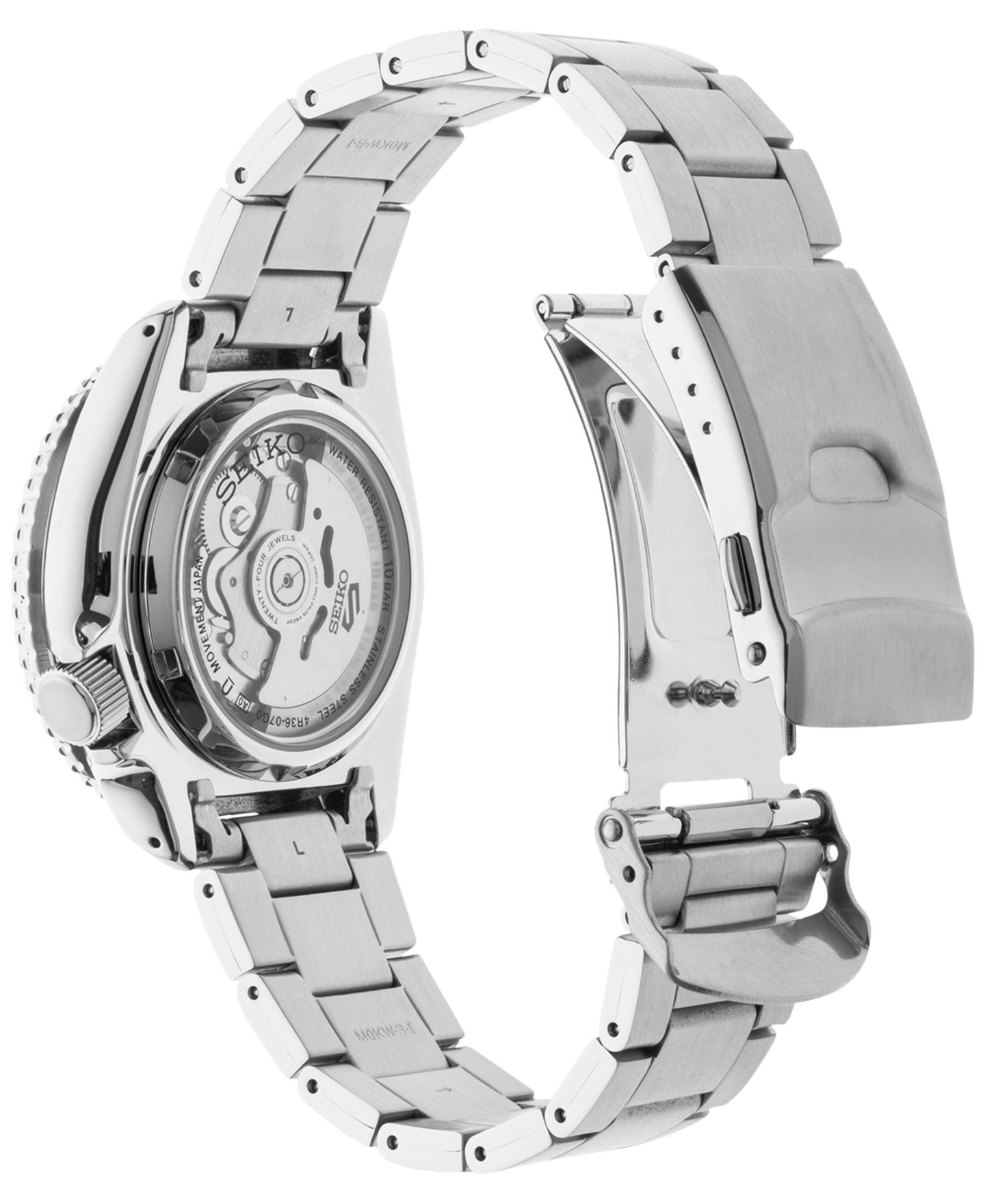 Мужские часы Seiko Automatic 5 Sports Stainless Steel Bracelet Watch 42.5mm — фото 4
