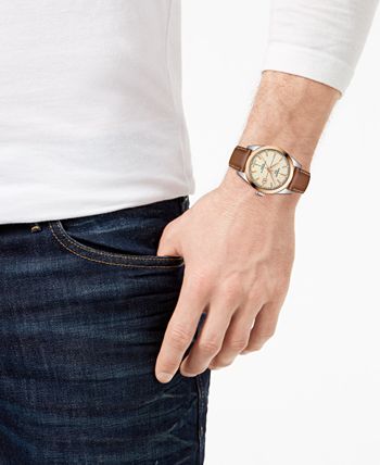Tissot - Men's Swiss Automatic Gentleman Brown Leather Strap Watch 40mm