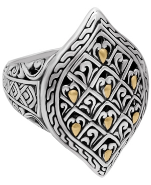 image of Dragon Skin Signature Ring in Sterling Silver and 18k Yellow Gold Accents