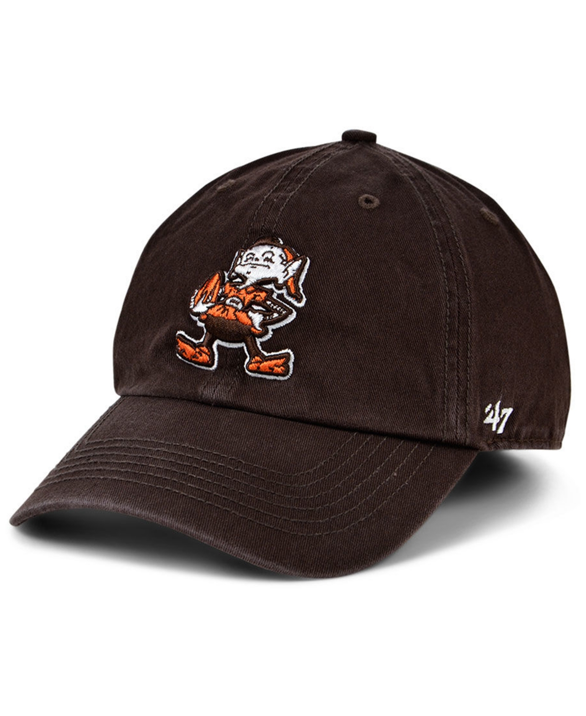 47 Brand Men's ' Brown Distressed Cleveland Browns Gridiron Classics Franchise Legacy Fitted Hat