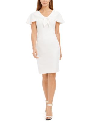 macy's calvin klein white dresses