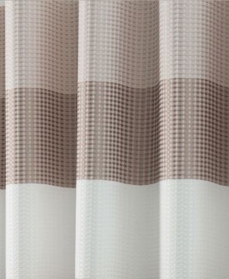 Ombre Waffle Striped Shower Curtain, 70" x 72"