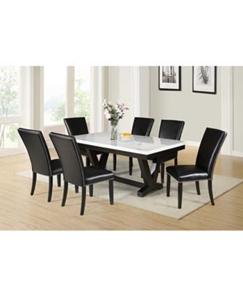 Fernanda marble shop top dining table