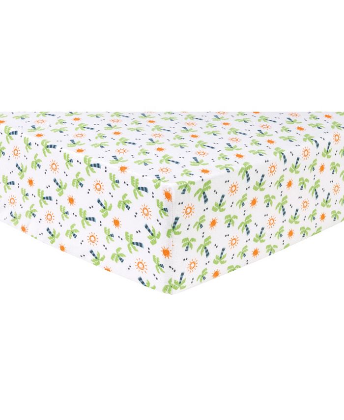 Trend Lab CLOSEOUT! Dinosaur Palm Flannel Crib Sheet Macy's